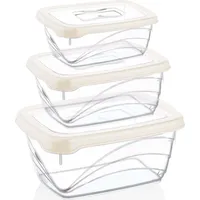 HERZBERG 3-Teiliges extra tiefesSpar-Box-Set Elfenbein - Weiß