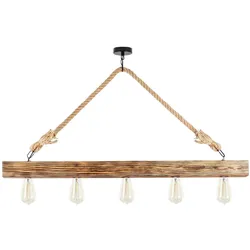 Deckenlampe in Holzfarbe 100x7x53cm WellHome Bled