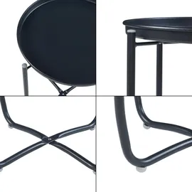 [en.casa] Sandefjord Beistelltisch Ø 40 x 53 cm Schwarz