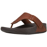 FitFlop Herren TRAKK II Toe Post-Leather Flipflop, Dark Tan, 40 EU