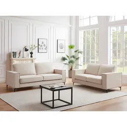 Sofas 3-Sitzer & 2-Sitzer - Cord - Beige - OLMEDA