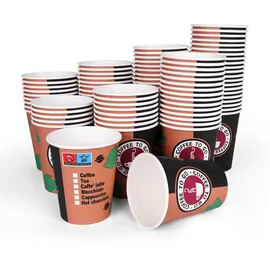 inoverse Kaffeetasse Pappbecher 0,2 l Weiß 50 St.