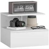 Homcom Nachtschrank 39,8 x 35 x 31,6 cm Weiß