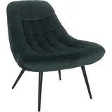 SalesFever Relaxsessel Toulon Samt 76 x 85,6 x 85,6 cm Grün mit Kissen