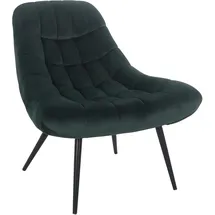 SalesFever Relaxsessel Toulon Samt 76 x 85,6 x 85,6 cm Grün mit Kissen