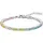 Lacoste Tennisarmband Edelstahlfarben Rot/Orange/Gelb/Champagner/Grün/Hellblau/Türkis/Flieder/Rosa 18 cm