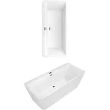 Villeroy & Boch Squaro Edge 12 Duo freistehende Badewanne 80 x 180 cm (UBQ180SQE9W2V-01)