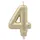 Papstar Zahlenkerze mit Halter 7 cm 12 St. Gold