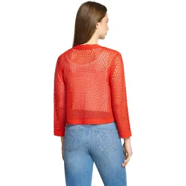 Betty Barclay Strickjacke mit Lochmuster Rot 42