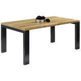 endo-moebel Couchtisch Garold 80 cm / 120cm Metallgestell Wohnzimmertisch, hochwertiger Tisch, leicht aufzubauen braun 120 cm x 55 cm x 80 cm