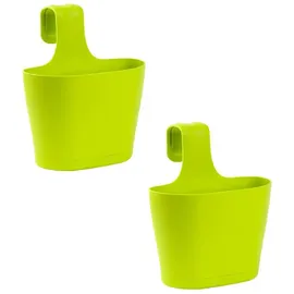 ENGELLAND 2 x Blumenkasten 22,5 x 11,5 x 27 cm Grün