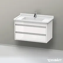 Duravit Waschtischunterschrank 2 Auszüge 80 x 48 x 45,5 cm Weiß Hochglanz
