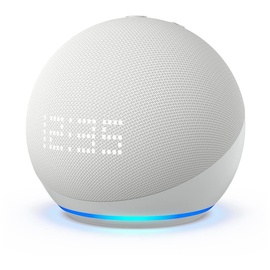 Amazon Echo Dot 5. Generation mit Uhr weiß