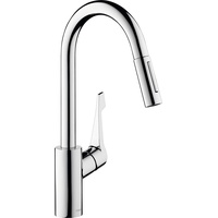 hansgrohe Cento XL Einhebel-Küchenarmatur mit ausziehbarer Brause und Schwenkauslauf, chrom