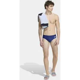 adidas 3-Streifen Badehose Blau/Weiß L