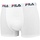 Fila Herren 2er Pack - Baumwolle, einfarbig weiß S