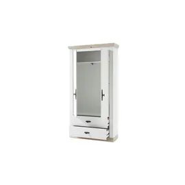 Möbel Kraft Stauraumschrank 107 x 201 x 38,0 cm weiß
