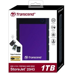 Transcend HDD externe Festplatte StoreJet 25H3 2,5 Zoll 1TB USB 3.1 purple externe HDD-Festplatte