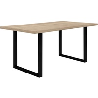Forte TABLES Tisch nicht ausziehbar, Holzwerkstoff, Sonoma Eiche, 160
