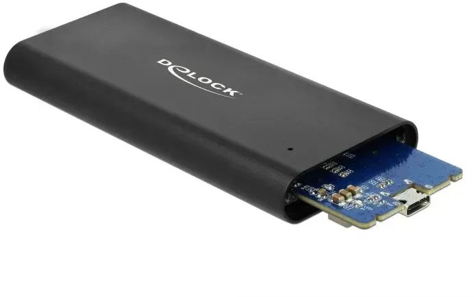 DeLOCK 42614 Speicherlaufwerksgehäuse SSD-Gehäuse Schwarz