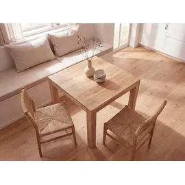 FineBuy Esstisch 80 x 75 x 80 cm braun