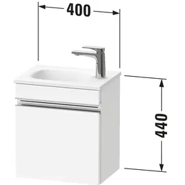Duravit Sivida Waschtischunterbau, Türanschlag rechts, Griffleiste chrom, 400x295x440mm, zu Sivida, SV4649R10490000,