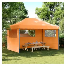 vidaXL Partyzelt Faltbar Pop-Up 3 x 3 m inkl. 3 Seitenteile Orange