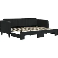 VidaXL Tagesbett Ausziehbar 80 x 200 cm schwarz