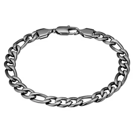 True Rebels Armband aus Edelstahl in gunmetal | Gr.: 23 cm