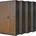 4er Stahlschrank Stahlblech Pulverbeschichtet cm x cm x cm anthrazit/holzoptik