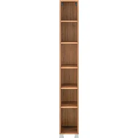 WELLTIME Regal "Soria", braun (eichefarben), B:25cm H:185cm T:35cm, Holzwerkstoff, Regale, Regal