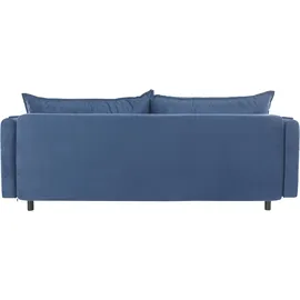 INOSIGN Schlafsofa »Asra« incl. Bettfunktion und Bettkasten, Seitentasche im Armteil, Federkern blau