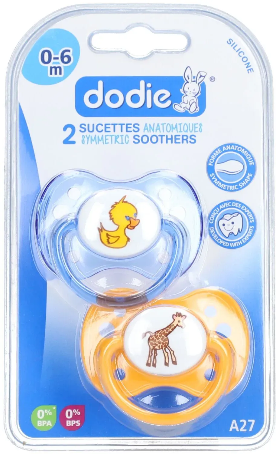 dodie® anatomisch geformter Silikon Schnuller ab 0-6 Monaten