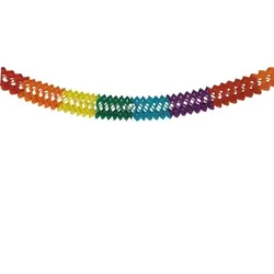 Papstar 1 Girlande, Papier Ø 16 cm · 6 m "Rainbow"