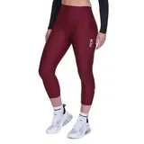 TCA Damen 3/4 gepolsterte Radhose mit hohem Bund. atmungsaktiv. mit Taschen. ROT L