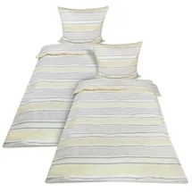 Beautissu Biber Bettwäsche Viola Beige 135 x 200 cm + 80 x 80 cm