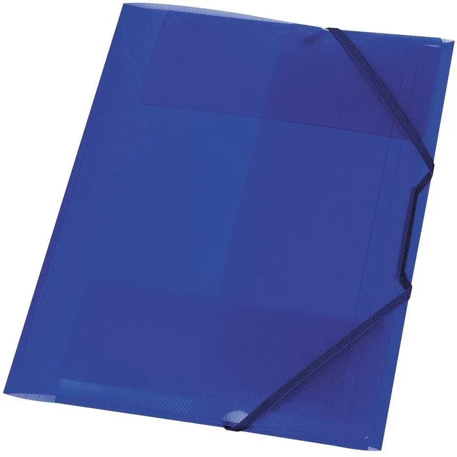 herlitz Eckspannmappe mit Innenklappen DIN A4 transparent blau