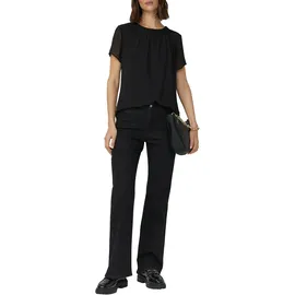 s.Oliver Luftige Chiffon-Bluse mit gesteppter Raffung schwarz L