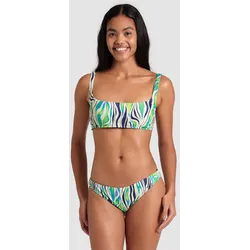 Bustier-Bikini Damen arena Water Print Multiprints - Zebra - XS