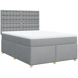 vidaXL Boxspringbett 140 x 200 cm Hellgrau