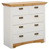 otto home Schubkastenkommode OTTO HOME "Konrad", weiß (weiß, honig), B:94cm H:89cm T:39cm, Sideboards, Breite 94 cm, aus massiver, FSC-zertifizierter Kiefer