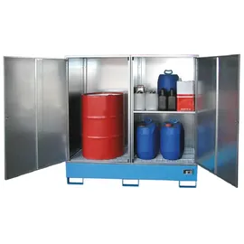 Bauer Gefahrstoffschrank GS-2 für 2 x 200 Liter Fass Feuerrot