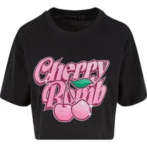 miss tee Cherry Bomb Ladies Short Overized - Schwarz - XL