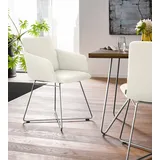 W.SCHILLIG Armlehnstuhl jakob, mit Drahtrohrgestell in Chrom glänzend weiß