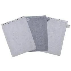 WÖRNER SÜDFROTTIER Waschhandschuh Sterne grau 3er Pack