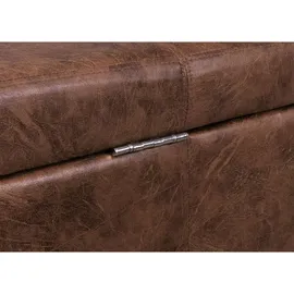 berlinlodge Sitzbank MIT Aufbewahrung Lars Leder + Kunstleder Creme HxBxT 45x112x45cm