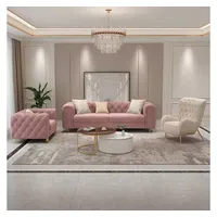 JVmoebel Wohnzimmer-Set Set 2 tlg Wohnzimmer Sofagarnitur doppelt Sofa Couch Modern Sessel, (2-St., 1x 2-Sitzer + 1x Sessel ohne Couchtisch), Made in Europa rosa