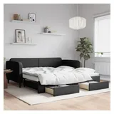 vidaXL Tagesbett 100 x 200 cm Schwarz