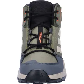 Adidas Unisex Terrex AX4R MID RAIN.RDY Hiking Shoes Wanderschuhe, Olive Strata/Wonder Beige/Orange, 38 2/3 EU