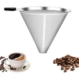 Kasanni Kaffeefilter Wiederverwendbar Kaffeefilter Edelstahl Permanent Kaffeefilter Einfach Zu SäUbern Ideal Zum Filtern Von Kaffee Papierlose Kaffeefilter Zum üBergießEn Von Kaffee